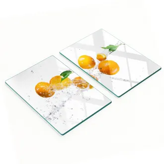 OEM Eleganti E Resistenti Lavagne In Vetro Con Motivo Arancione E Acqua, 2x40x52 Cm