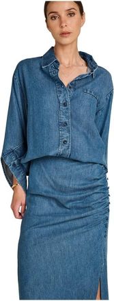 March23 Donna, Camicette, Blu, XS, new