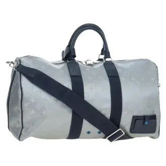 Louis Vuitton Vintage, unisex, Blauw, ONE Size, Leer, Pre-owned Keepall 50 Boston Bag