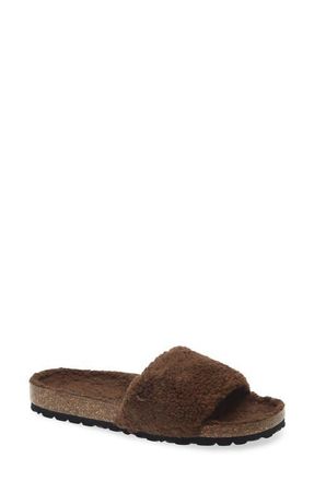 Cordani Mylie Faux Fur Slide Sandal in Brown at Nordstrom, Size 7.5Us