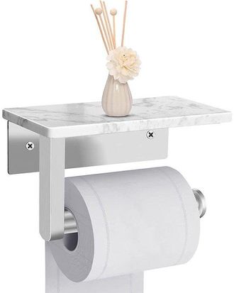 OEM Soporte Para Rollo De Papel Higi&eacute;nico Con Estante De M&aacute;rmol Y Herraje De Acero Inoxidable Para Ba&ntilde;o