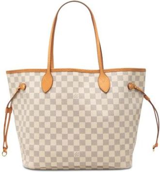 Louis Vuitton Pre-owned Neverfull MM Tote Bag - Dames - Vintage Shopper - Wit - ONE Size - Leer - Vintage