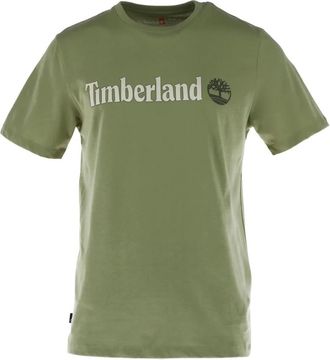 Timberland Bedrukt katoenen T-shirt met korte mouwen - Heren - T-shirts - Groen - S - Katoen - Tops