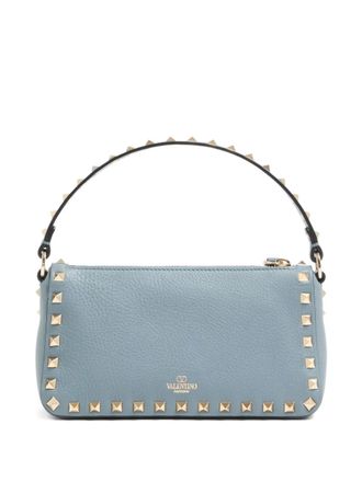 Valentino Garavani small Rockstud grained shoulder bag - women - Grained Calf Leather - One Size - Blue