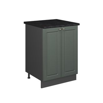 Vicco Mueble Bajo Para Fregadero Fame-line, Verde Dorado Casa De Campo/antracita, 60 Cm, Vicco