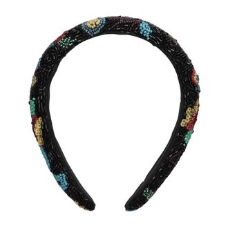 Becks&ouml;ndergaard Accessoires, Dames, Zwart, ONE Size, Fairygard Brede Haarband met Kralen