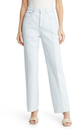 AG - Adriano Goldschmied Clove Pintuck High Waist Straight Leg Jeans in Retreat at Nordstrom Rack, Size 24