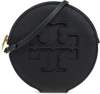 Tory Burch logo-cut card holder - women - Bio-Tex - One Size - Black