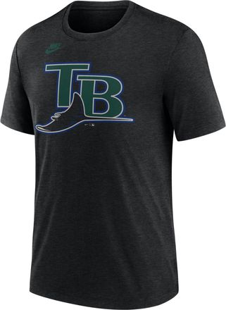 Nike Tampa Bay Rays Cooperstown Logo Nike Mens MLB T-Shirt in Black | NJFD00HTDV-70U