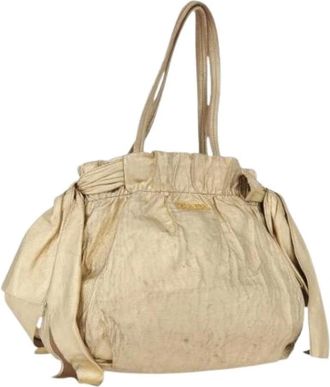 Prada Pre-owned Handbags, female, Beige, Size: ONE SIZE Pre-owned Vintage Handbag