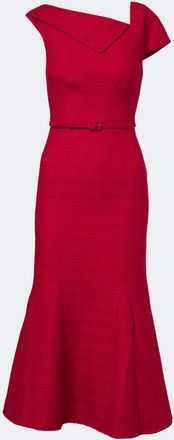 Roland Mouret Abito da cocktail asimmetrico in boucl&eacute;