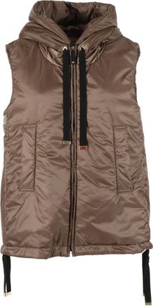 Max Mara Vests, female, Brown, Size: 2XS Imbottito Smanicato Greengo