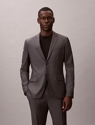 Calvin Klein Blazer Slim De Lana Texturizada