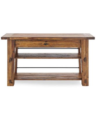 Alaterre Durango 54In Industrial Wood Console/Media Table With Two Shelves