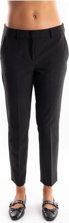 Marella Zwarte stretch viscose broek - Dames - Slim Fit Broeken - Zwart - XS - Polyester - Broeken
