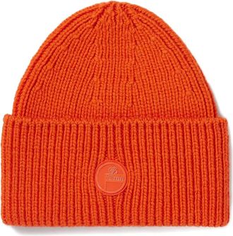 Fusalp Berretto a coste con logo - Arancione