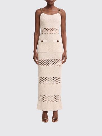 Elisabetta Franchi Openwork Knit Long Dress