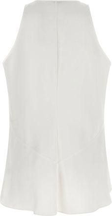 Brunello Cucinelli Cotton-Silk Satin Tank Top - White
