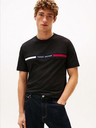 Tommy Hilfiger Logo Embroidery Insert Jersey T-Shirt
