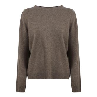Max Mara Deco Trui met Ronde Hals - Dames - Ronde hals truien - Bruin - S - Wol - Truien & Vesten