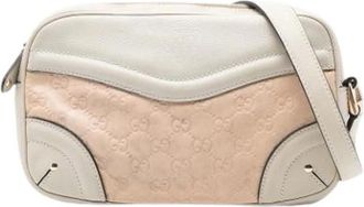 Gucci Pre-owned Leather Cross Body Bag - Dames - Vintage Schoudertas - Roze - ONE Size - Leer - Vintage