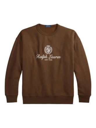 Polo Ralph Lauren graphic-print fleece sweatshirt - Brown