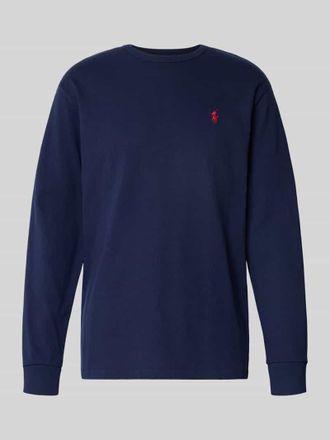 Polo Ralph Lauren Classic Fit Longsleeve mit Label-Stitching in Marine, Gr&ouml;&szlig;e XXL