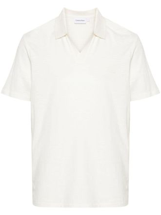 Calvin Klein logo-detail polo shirt - White