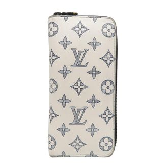 Louis Vuitton Black White Monogram Shadow Long Wallet (Bi-Fold) (Pre-Owned)