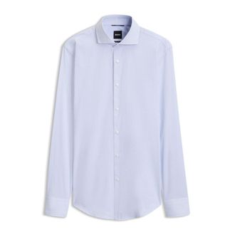 BOSS Slim-fit checked shirt in performance stretch