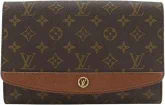 Louis Vuitton Pre-owned Clutches, female, Brown, Size: ONE SIZE Pre-owned Bordeaux 24 Monogram Clutch Bag