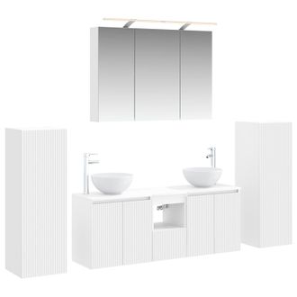 vidaXL Juego De Muebles De Ba&ntilde;o 6 Pcs Blanco Vidaxl