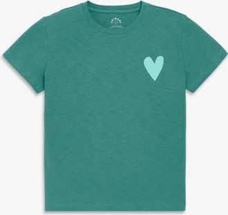 primary Adult Heart Easy Tee in Sunwashed Teal Heart at Nordstrom, Size Medium