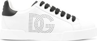 Dolce & Gabbana Schoenen, Dames, Wit, 36 EU, Leer, Portofino Sneakers