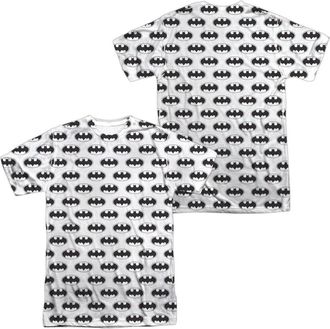 Gildan Batman Bats All Over (Front/Back Print) Short Sleeve Adult 100% Poly Crew Tee / T-Shirt