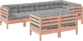 vidaXL 7 Piece Garden Sofa Set with Cushions Solid Wood Douglas Fir vidaXL