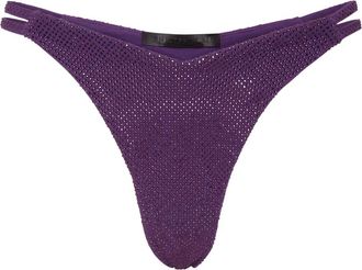 Philipp Plein Slip Ondergoed - Dames - Bikinis - Paars - XL - Katoen - Badmode