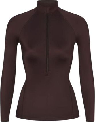 Nike (WMNS) Nike x SKIMS Shine Long-Sleeve Half-Zip Top Phoenix TPZUP7350W-PHO