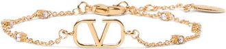 Valentino Garavani Bracelets, female, Yellow, Size: ONE SIZE Golden Bijoux Bracelet with Vlogo Closure