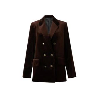 Zadig&Voltaire Blazer de terciopelo Vaska - Jackets - Mujer - Marr&oacute;n - M