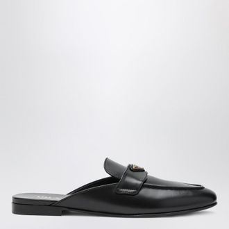 Prada Black leather mules
