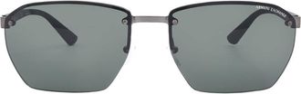 A|X Armani Exchange Dark Green Irregular Mens Sunglasses AX2048S 600371 59