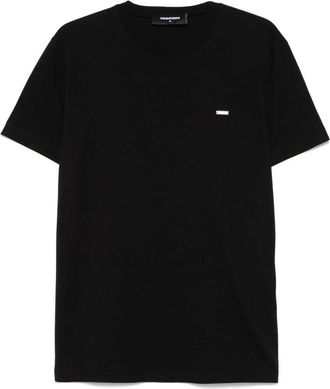 Dsquared2 T-shirt met V-hals - Heren - T-shirts - Zwart - 2XL - Katoen - Tops