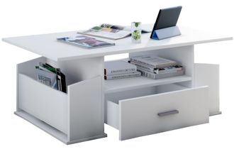 ebuy24 Ebuy24 - Mesa De Centro De Madera Vcm Con Suficiente Espacio De Almacenamiento Dimensiones Aprox. Al. 44 X An. 110 X T. 52 Cm Mesa De Sal&oacute;n Con Caj&oacute;n 
