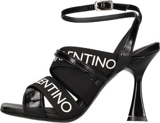 Mario Valentino Valentino By Mario Valentino Sandalen - Dames - Sandalen met hakken - Zwart - 36 EU - Leer - Schoenen