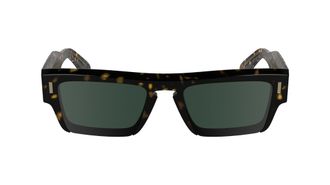 Calvin Klein Mens Sunglasses CK24532S - Dark Havana with Solid Green Lens