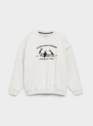 Twik Womens Oversized destination fleece sweatshirt