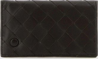 Bottega Veneta Portacarte in nappa intrecciata con specchietto estraibile