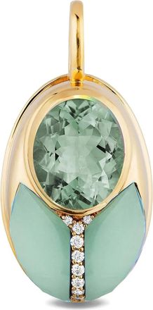 Mason and Books Big Love Bug praisolite and diamond pendant - Gold