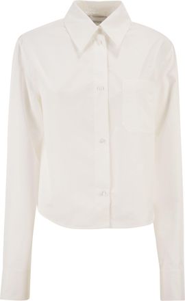 Sportmax Top corto de algod&oacute;n con espalda plisada Spxceppo de Sportmax